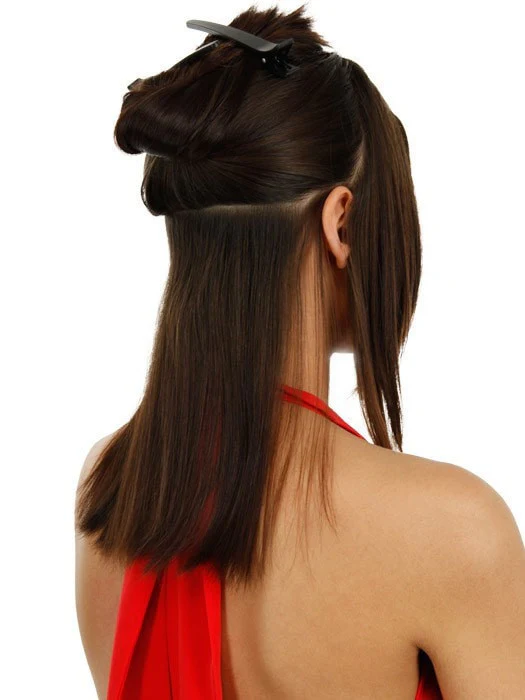 16" Human Hair Clip In Extensions (2pc) | Discontinued - Image 14