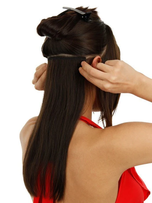 16" Human Hair Clip In Extensions (2pc) | Discontinued - Image 16