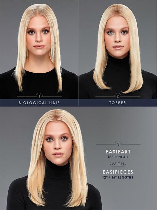 easiPieces 16" L x 6" W | Remy Human Hair Piece (1 Piece) - Image 3