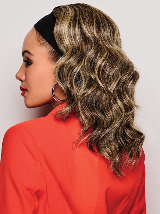 18" Wavy Waves Headband Wig | Synthetic Hairpiece - Image 4