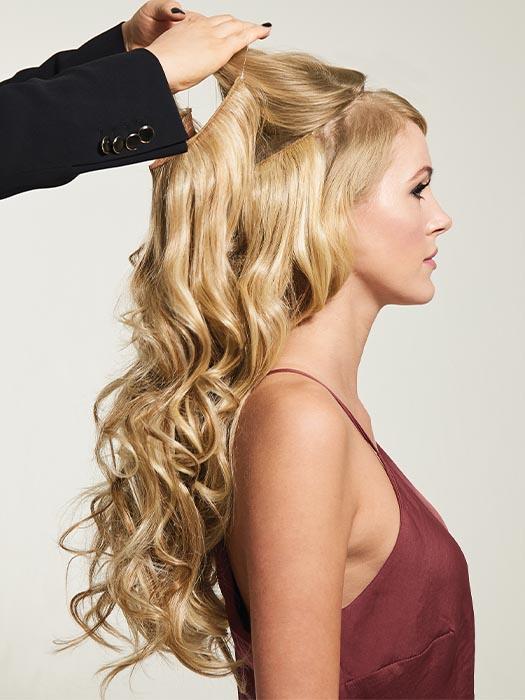 20" Invisible HF Synthetic Hair Extensions (1 Piece) | Halo - Image 7