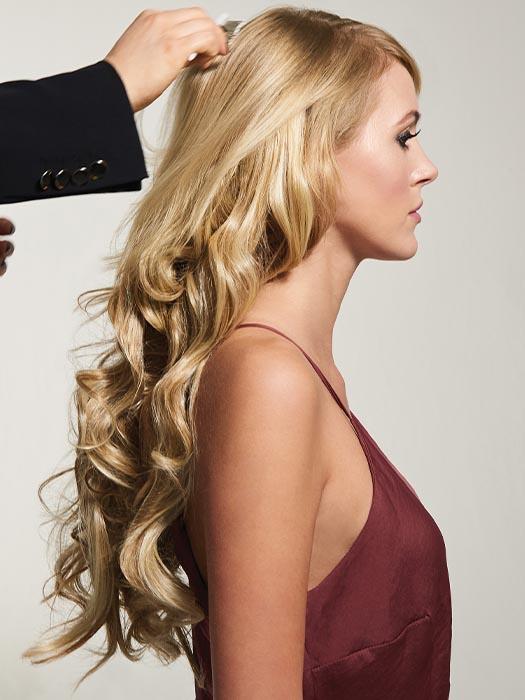 20" Invisible HF Synthetic Hair Extensions (1 Piece) | Halo - Image 8