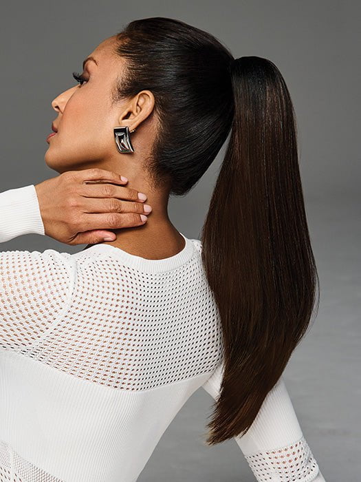 21" Straight Claw Clip Pony | Synthetic Hair Ponytails (Clip In) - Image 3