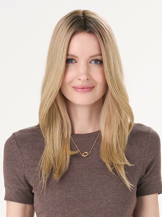 Barely There Straight 16" | Synthetic Hair Topper (Hand Tied) - Image 4
