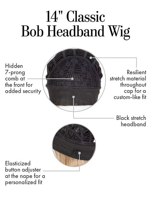 Classic Bob Headband Wig | Synthetic Hairpiece - Image 7
