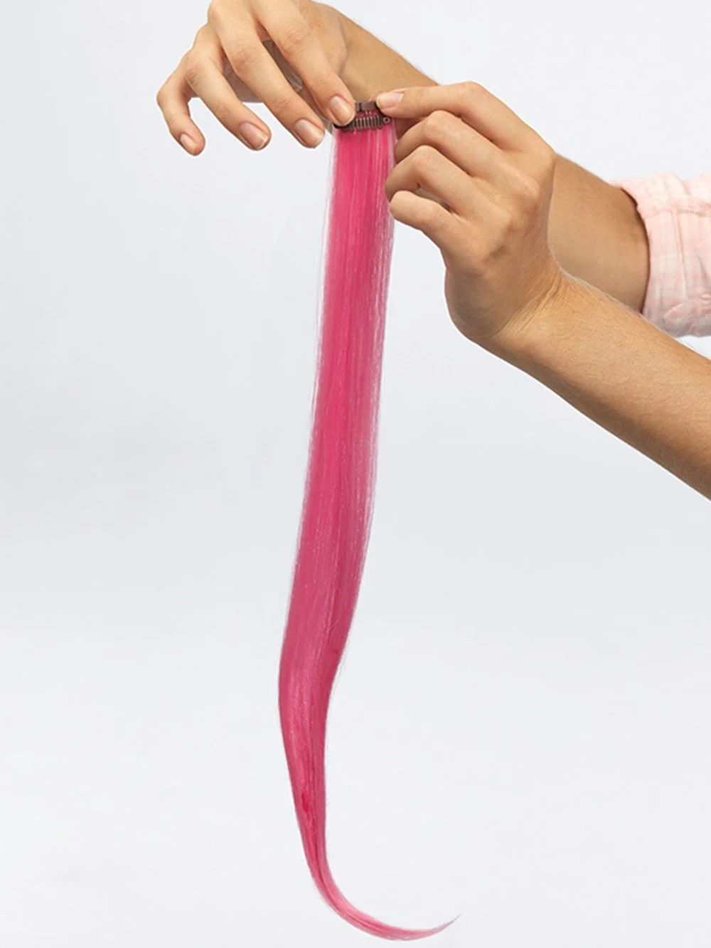 Color Strip HF Synthetic Hair Extension (1 Piece) | Clip In Color | DISCONTINUED - Image 5