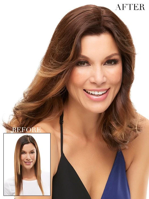 easiPart HH 18" Exclusive Colors | Remy Human Hair Topper (Mono Top) - Image 11