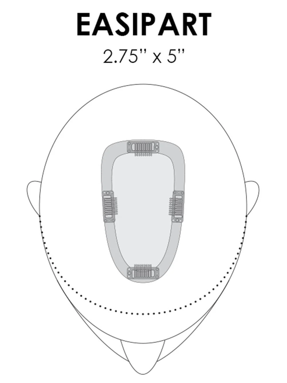 easiPart HD 8" | HF Synthetic Hair Topper - Image 7