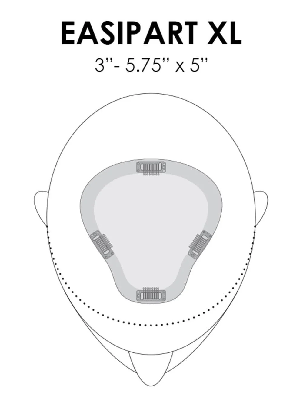 easiPart HD XL 8" | HF Synthetic Hair Topper - Image 6