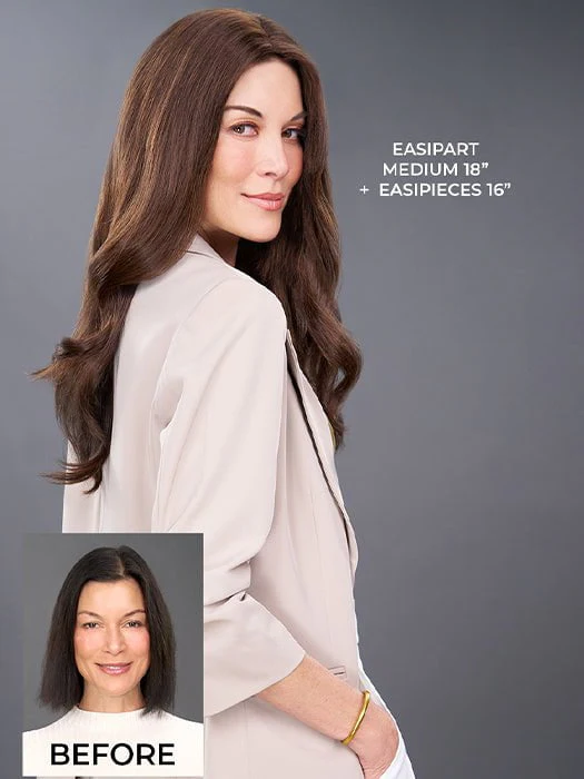 easiPart Medium 18" | Remy Human Hair Topper (Mono Top) | DISCONTINUED - Image 2