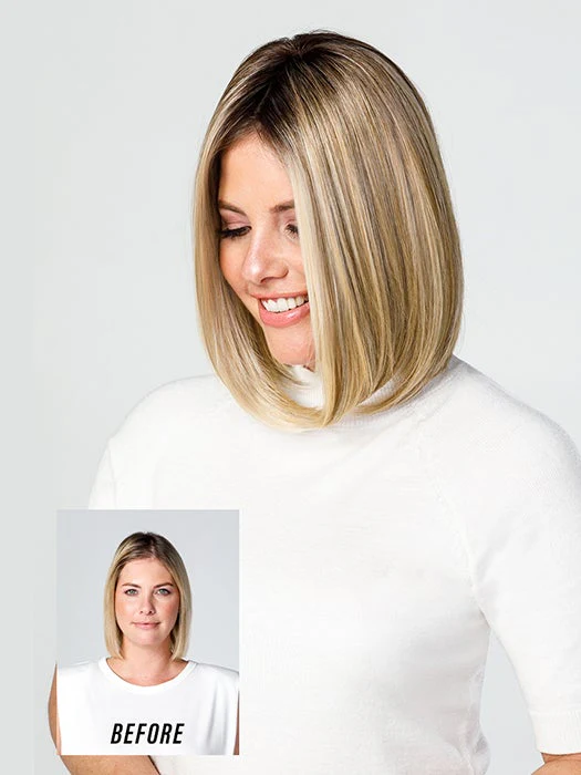 easiPart Medium HD 12" | Synthetic Hair Topper (Mono Top) - Image 5