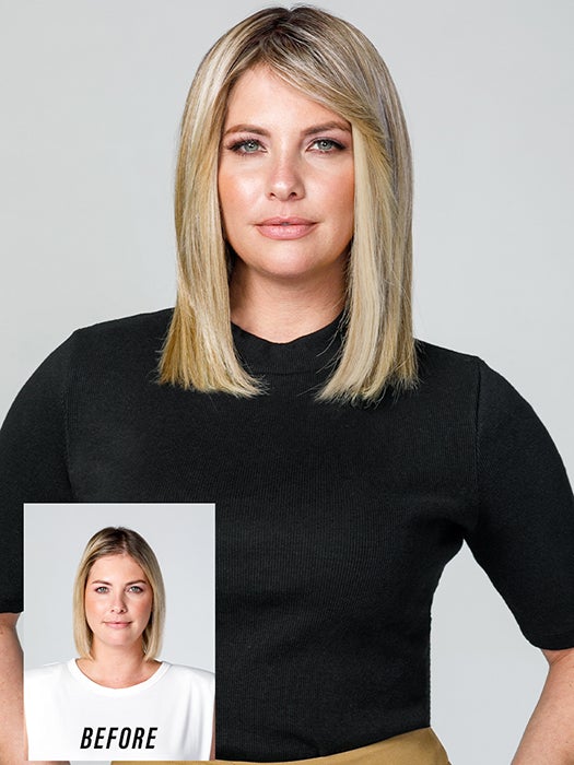 easiPart T HD 12" | Synthetic Hair Topper (Mono Top) - Image 2