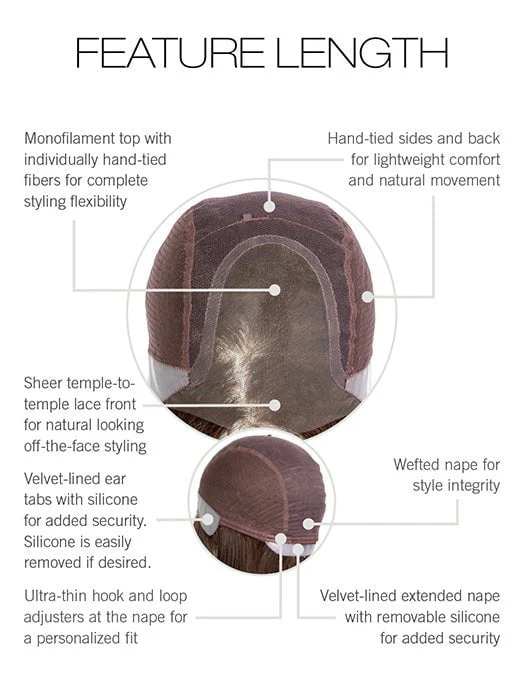 Feature Length | Synthetic Lace Front Wig (Hand-Tied) - Image 25