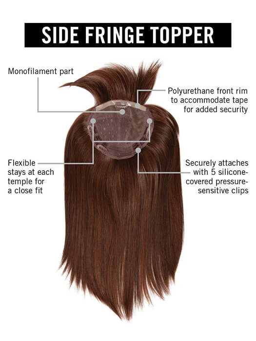 HD SIDE FRINGE TOPPER | Synthetic Hair Topper (Mono Part) - Image 9