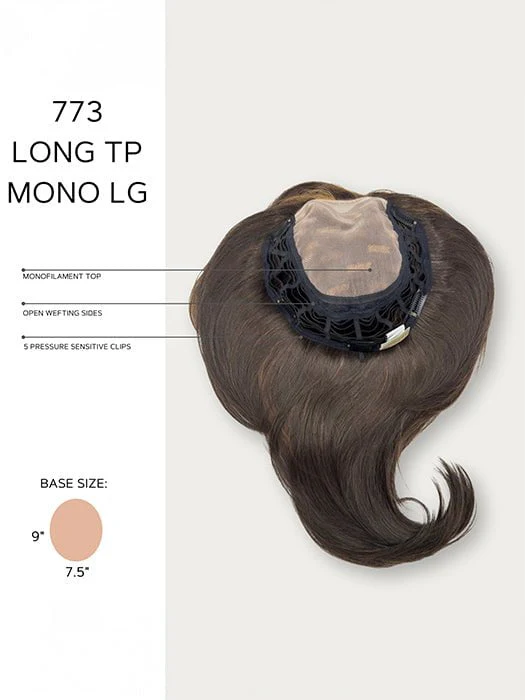 Long TP Mono LG | Synthetic Hair Topper (Mono Top) - Image 10