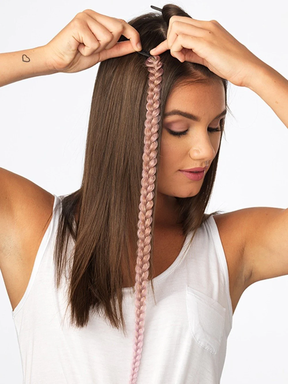 Metallic Braid Synthetic Hair Extension (1 Piece) | Clip In Color | DISCONTINUED - Image 2