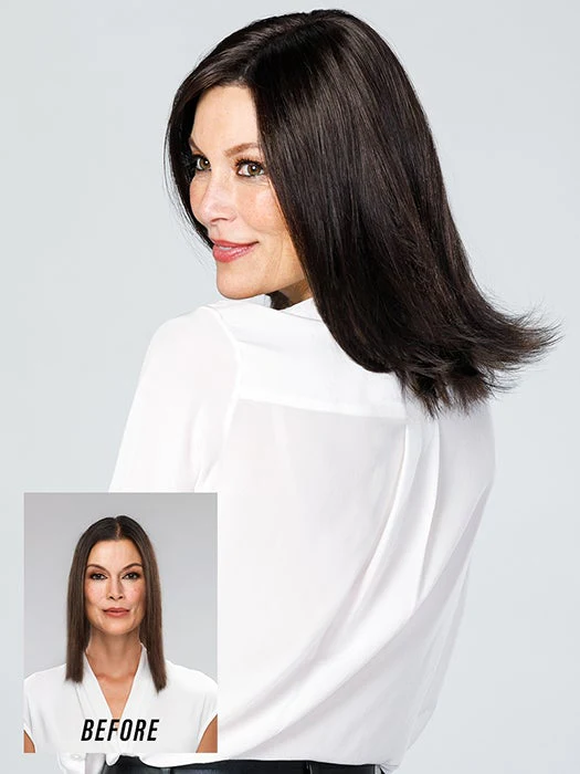 Top Coverage 12" | Lace Front Synthetic Hair Topper (Mono Top) - Image 2