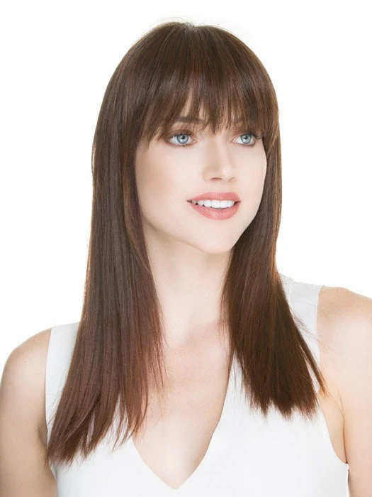 True | Human Hair/ Synthetic Blend Clip In Bangs (Mono Base) | DISCONTINUED - Image 8