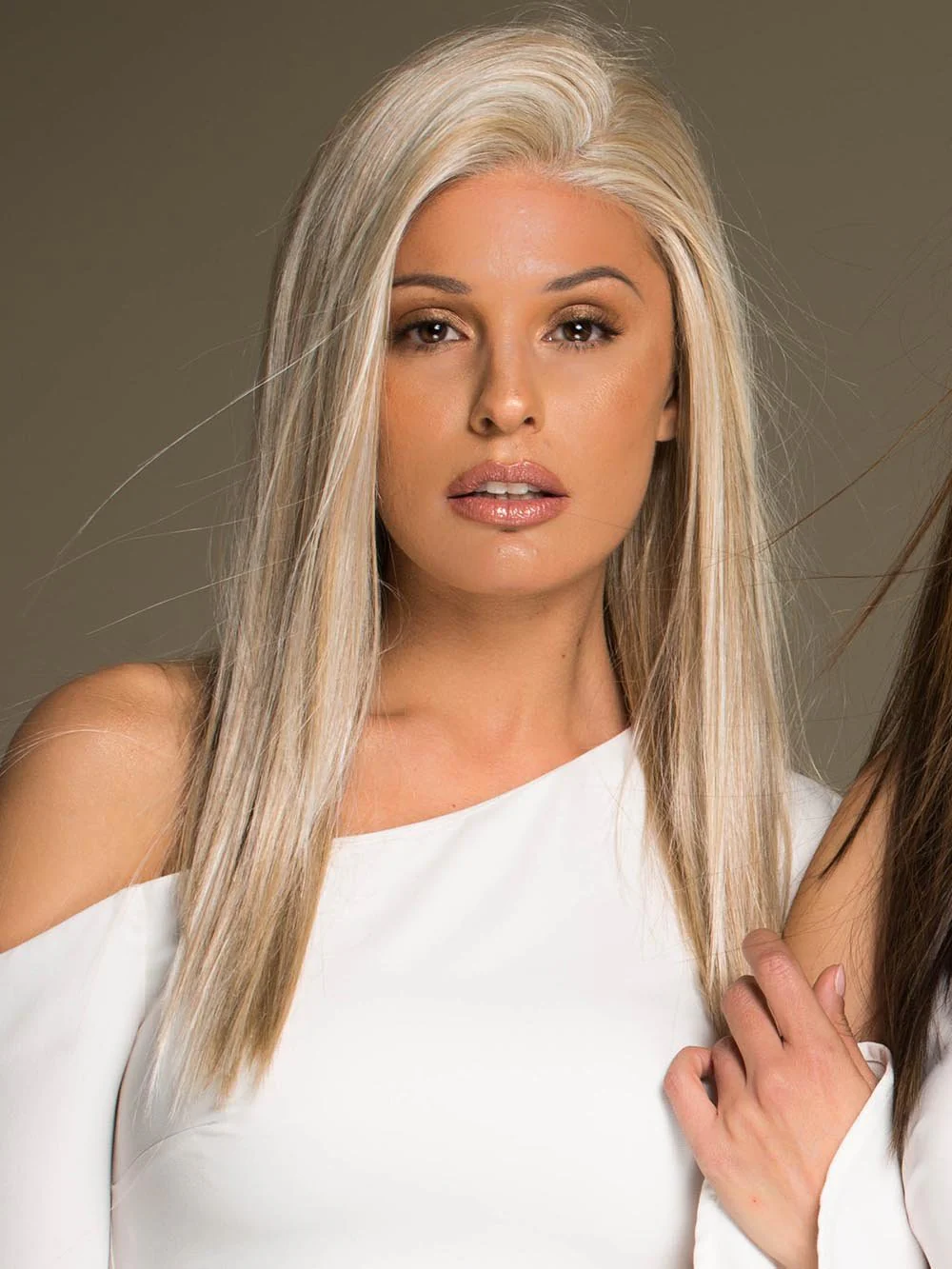 Veronica | Human Hair/ Synthetic Blend Wig (Mono Top) - Image 33